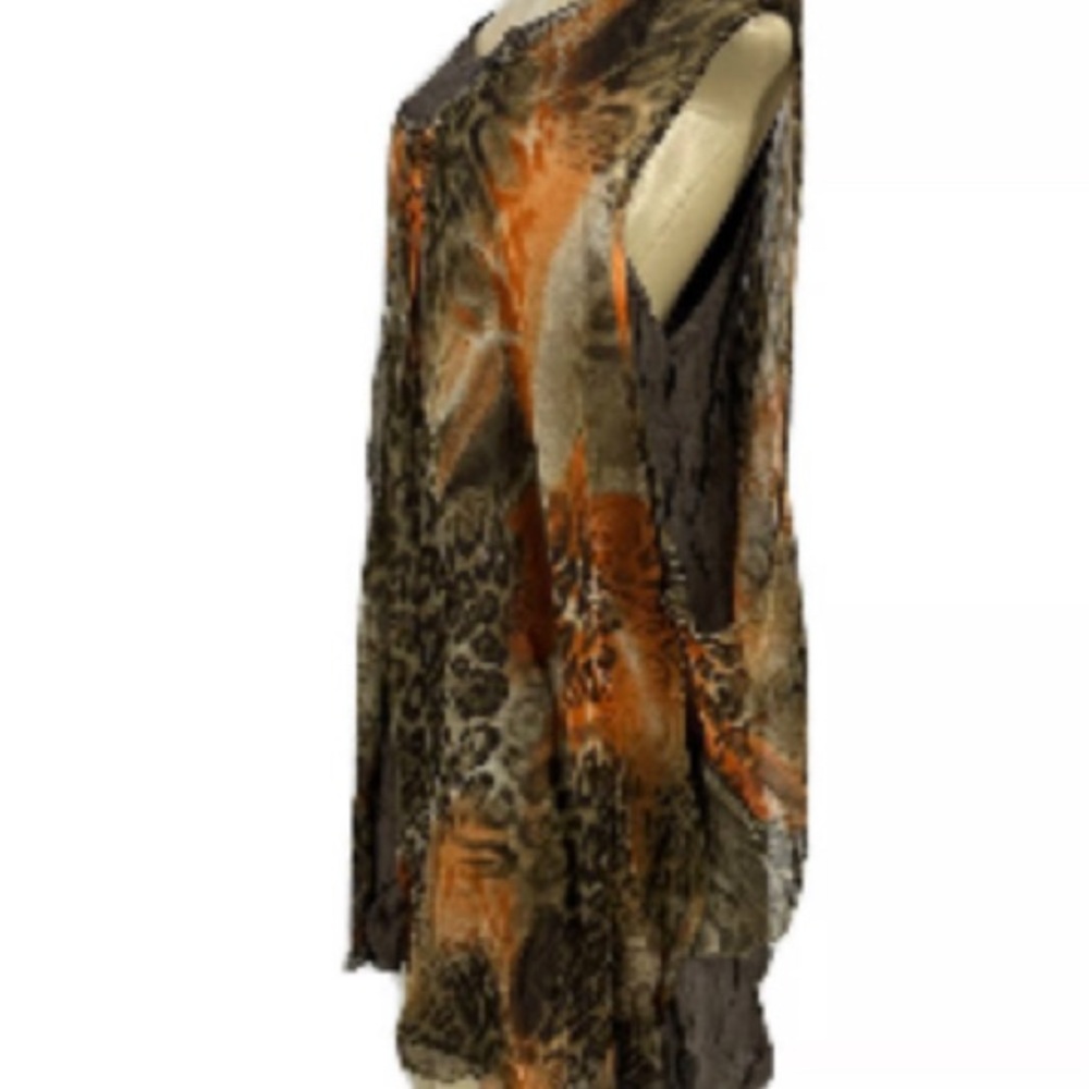 NEWwTags Pretty Angel Medium Women Sheer Sleeveless Tunic Vintage Silk Blend - Picture 3 of 8